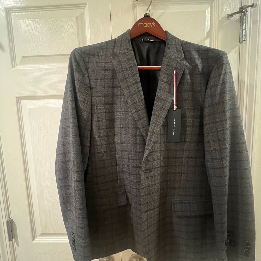 Tommy Hilfiger Soft Tailored Jacket - plaid grey